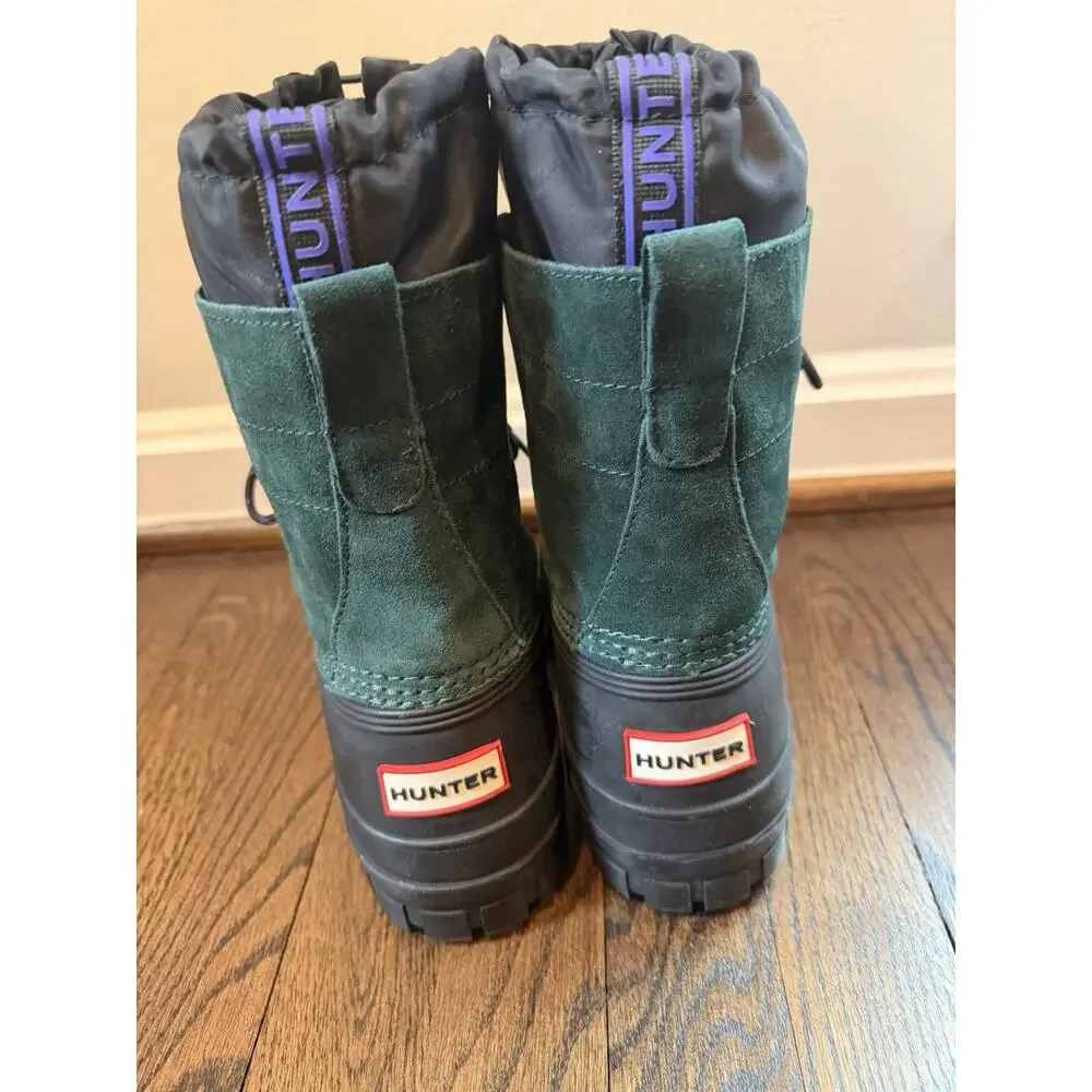 Hunter Skylar Waterproof Boot Green/black Women's Sz 7 $225